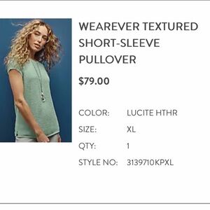 J. Jill Sage Green Women's Crew Neck Top